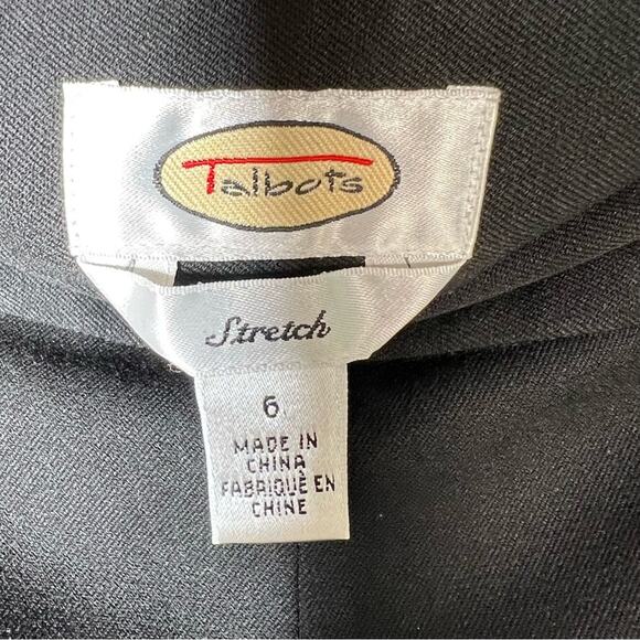 Talbots black straight leg casual dress pants with zippered pockets size 6 B144 - Picture 2 of 4